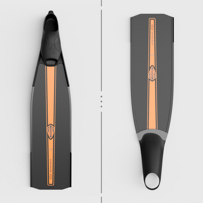 Riverboarding bifins 760 mm length C8 carbon