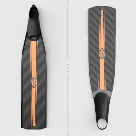 Spearfishing bifins 820 mm length C8 carbon