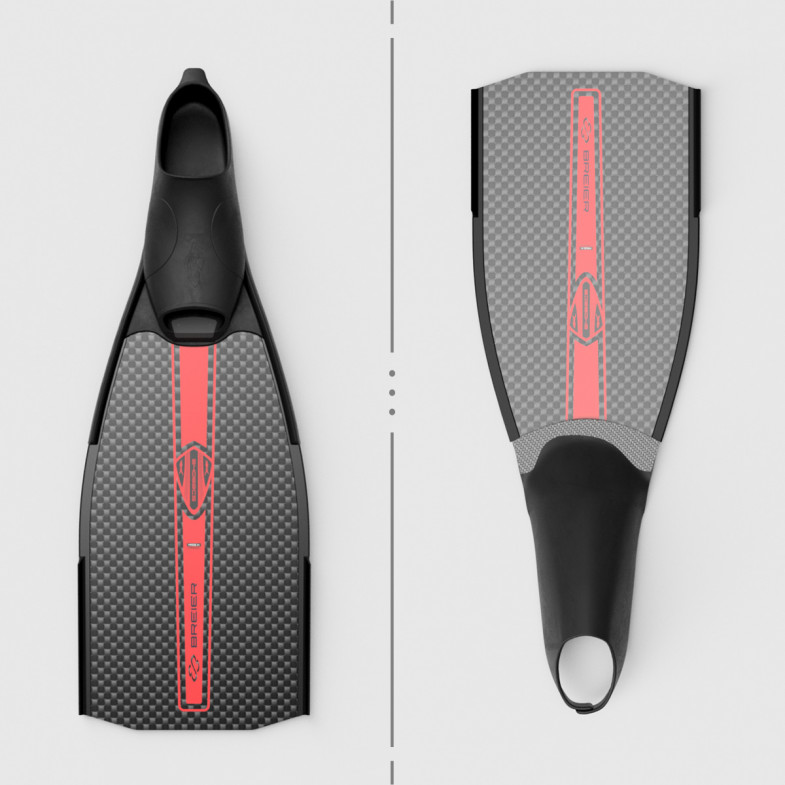 Rescue & lifesaving bifins 540 mm length C5 carbon