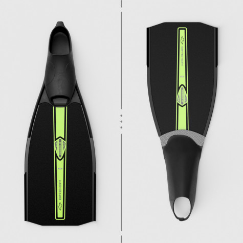 Finswimming bifins 450 mm length S glass fiber