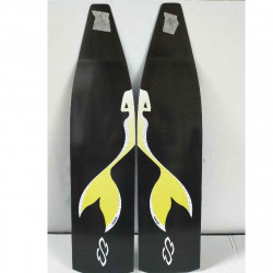 Pair of fins 820B1C5  - Freediving - with closed heel footpocket