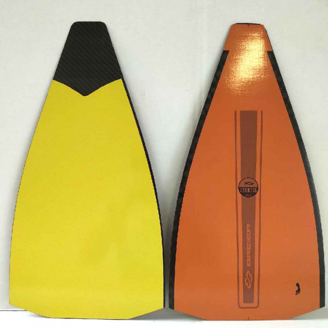 Pair of fins 500B2C5 with custom footpocket - Hockey/Octopush/Rugby