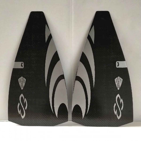 Pair of fins 450B2C8 with custom footpocket - Finswimming & riverboarding not for Hockey/Octopush/Rugby