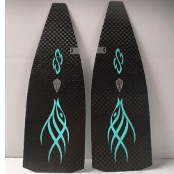 Pair of fins 640B2C5 - Finswimming/Spearfishing/Riverboarding/Sport Diving/Rescue & Lifesaving - Custom footpockets