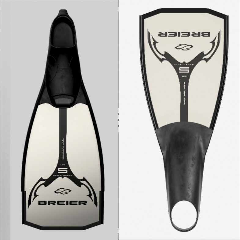Palmes hockey subaquatique de longueur 500 mm en fibre de carbone C5