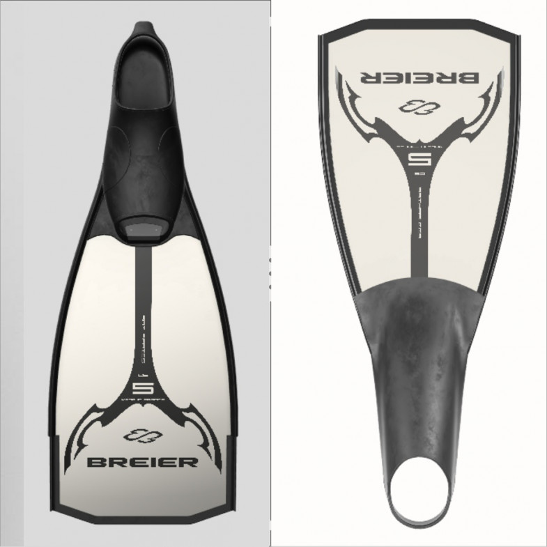 Palmes rugby subaquatique de longueur 500 mm en fibre de carbone C5