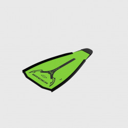 Pair of Underwater Rugby blades 450 mm length S glass fiber