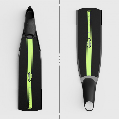 Palmes chasse sous marine de longueur 760 mm en fibre de verre S