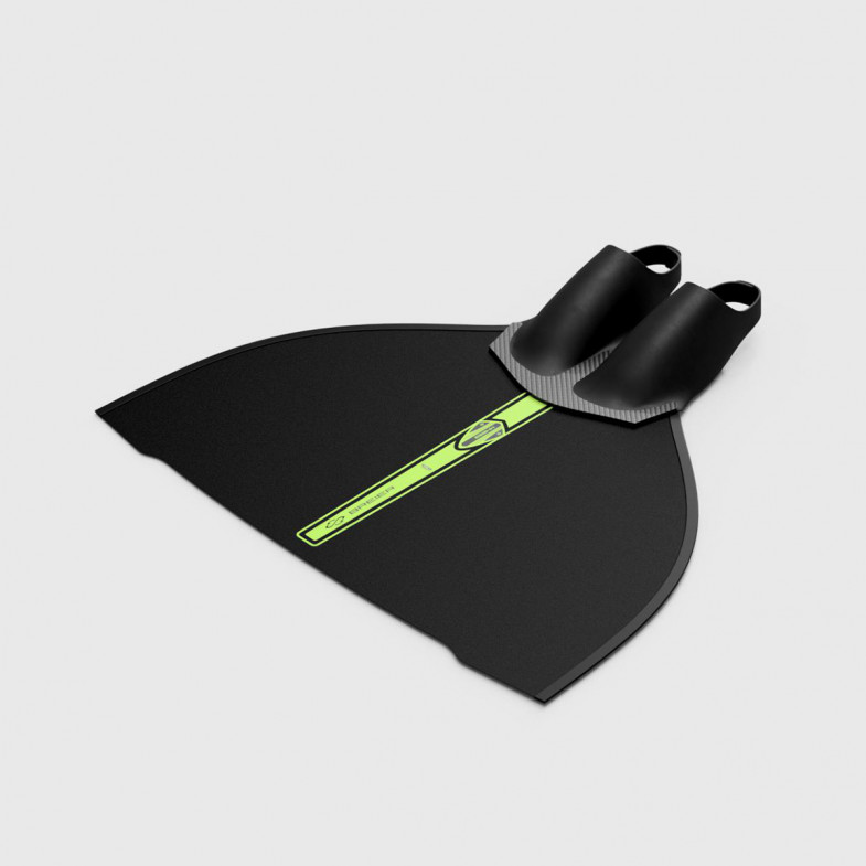 Monopalme apnée dynamique horizontale de longueur 600 mm en fibre de verre S
