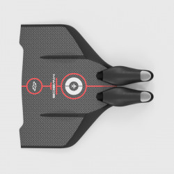 Free diving wing monofin 600 mm length C5 carbon