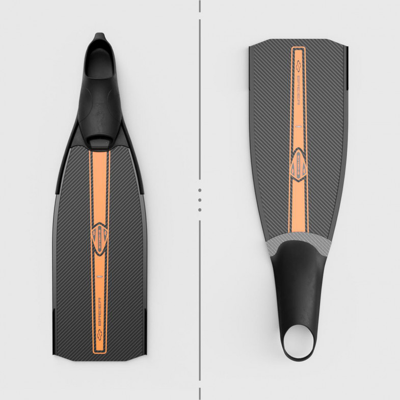 Spearfishing bifins 640 mm length C8 carbon