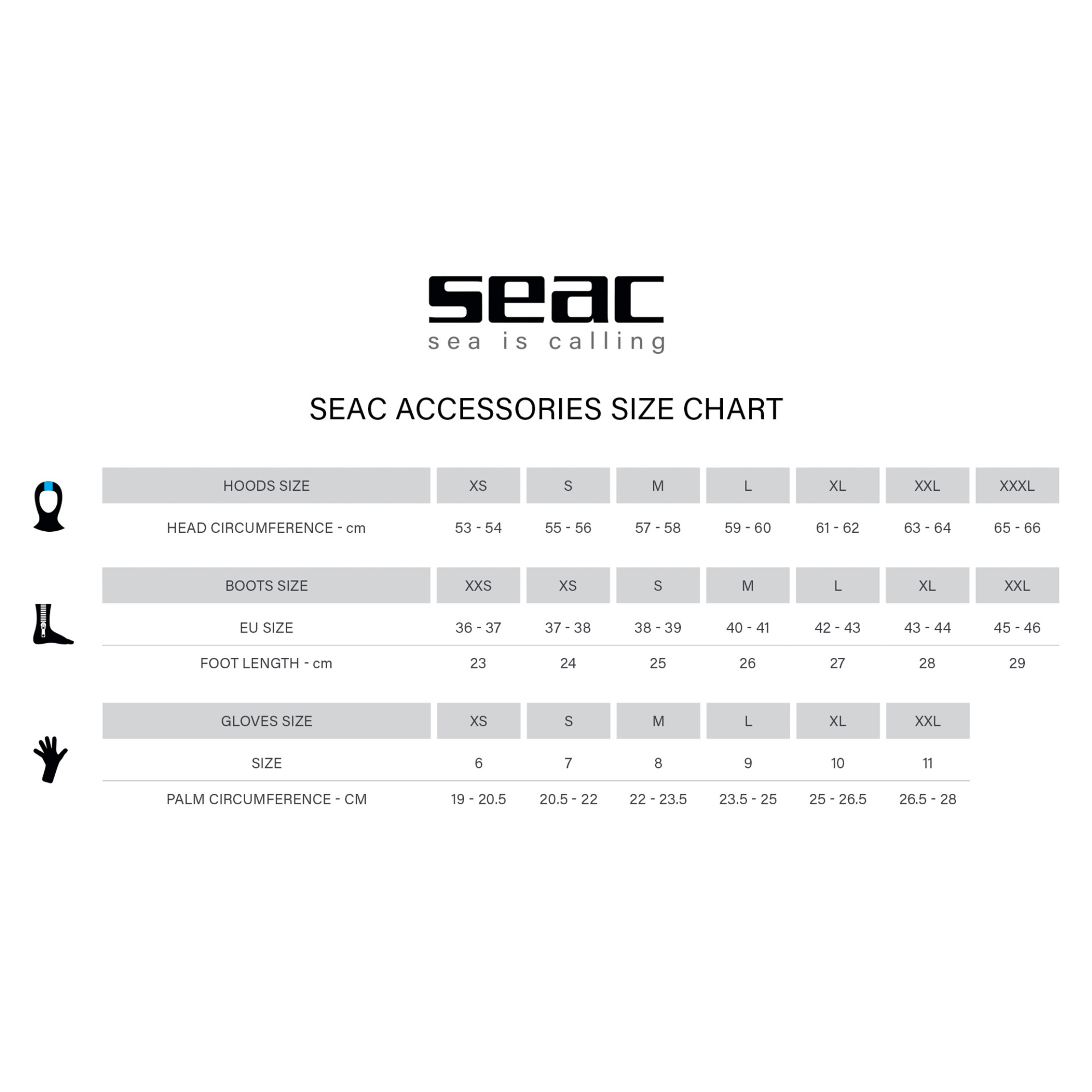 SEAC Size Curve